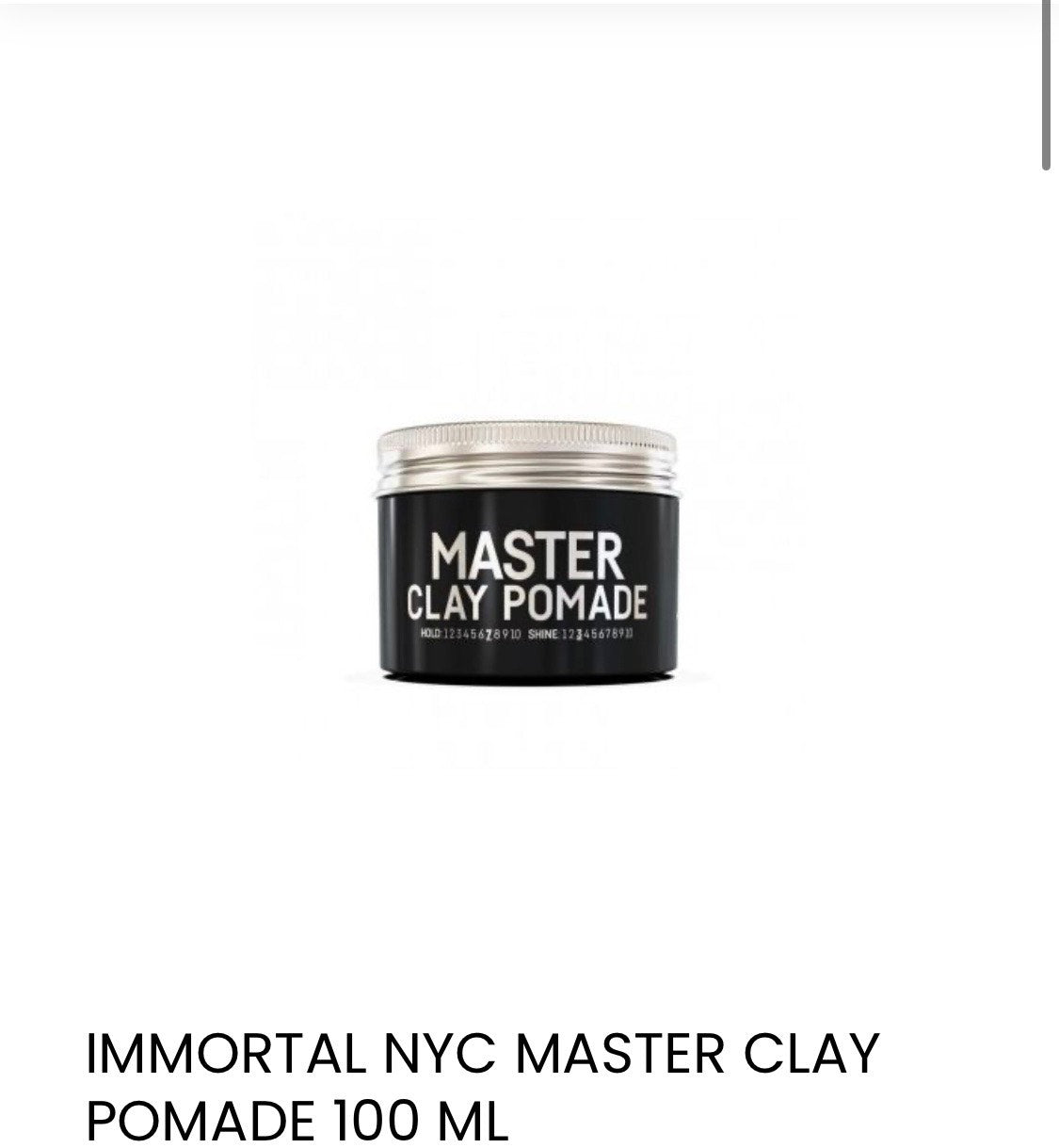 Πομάδα Μαλλιών (Master clay immortal)